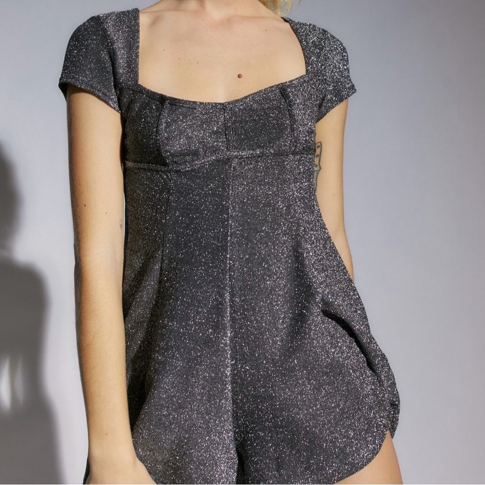 Sparkling Black Women's Romper